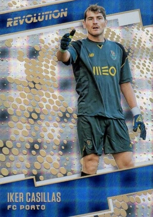 PANINI 2017 REVOLUTION Iker Casillas HYPERPLAID trading card featuring football legend Iker Casillas
