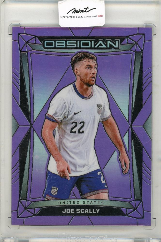 2024-25 Panini Obsidian Soccer Card of Joe Scally numbered 24 out of 30