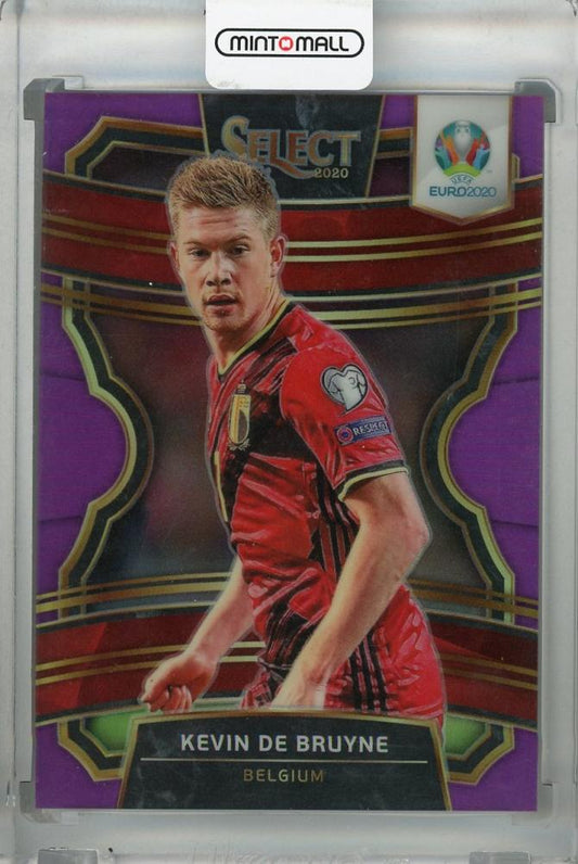 2020 Panini Select UEFA Euro Preview Belgium Kevin De Bruyne base terrace purple parallel trading card 20/79