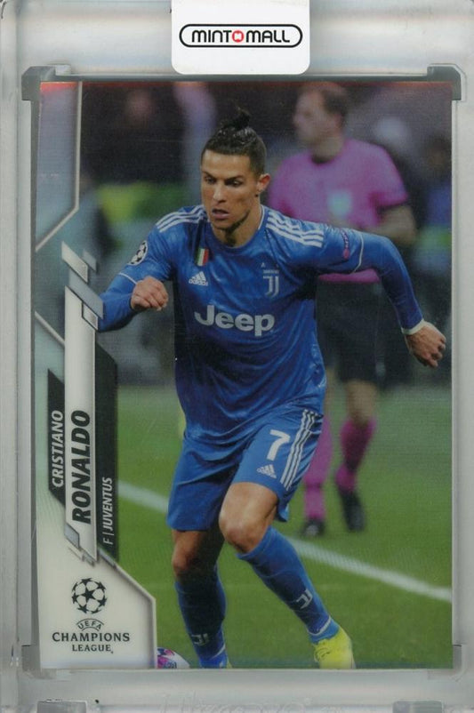 2019-20 Topps Chrome UEFA Champions League Cristiano Ronaldo Juventus Base Refractor card