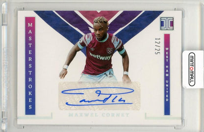 2022-23 Panini Impeccable Premier League Maxwel Cornet Masterstrokes Silver Parallels trading card West Ham United