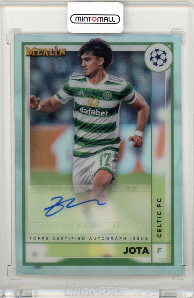 2022-23 Topps Merlin Chrome UEFA Jota Autographs card AC-JO featuring Celtic FC player Jota with autograph
