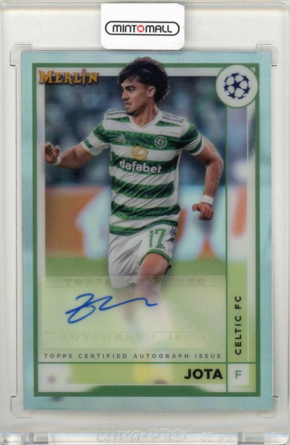 2022-23 Topps Merlin Chrome UEFA Jota Autographs card AC-JO featuring Celtic FC player Jota with autograph