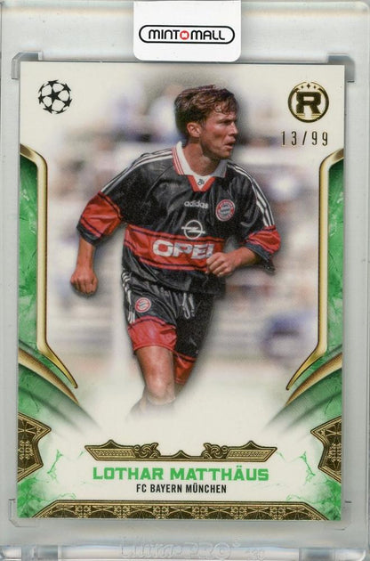2024-25 TOPPS Reverence UEFA Club Competitions Lothar Matthaus Green trading card #4913 of 99 for FC Bayern Munchen
