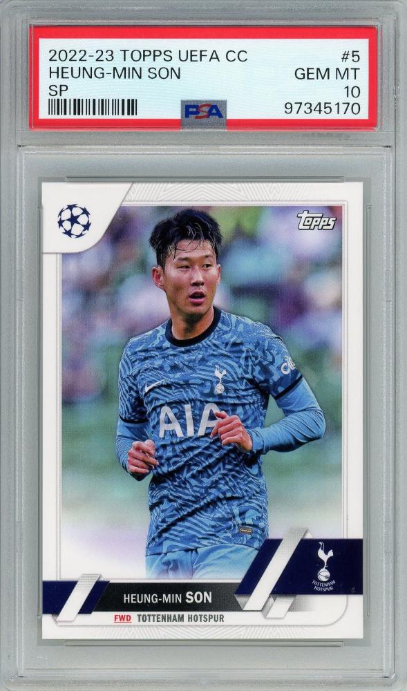 2022-23 Topps UEFA Club Competitions Heung-min Son Base Variation SP trading card graded PSA 10