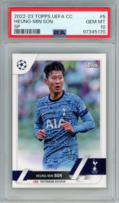 2022-23 Topps UEFA Club Competitions Heung-min Son Base Variation SP trading card graded PSA 10