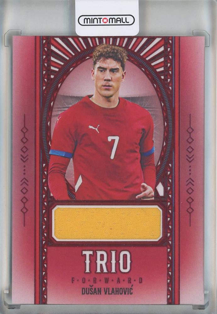 2025 Futera Unique Dusan Vlahovic TRIO trading card numbered 05 out of 05 from Serbia