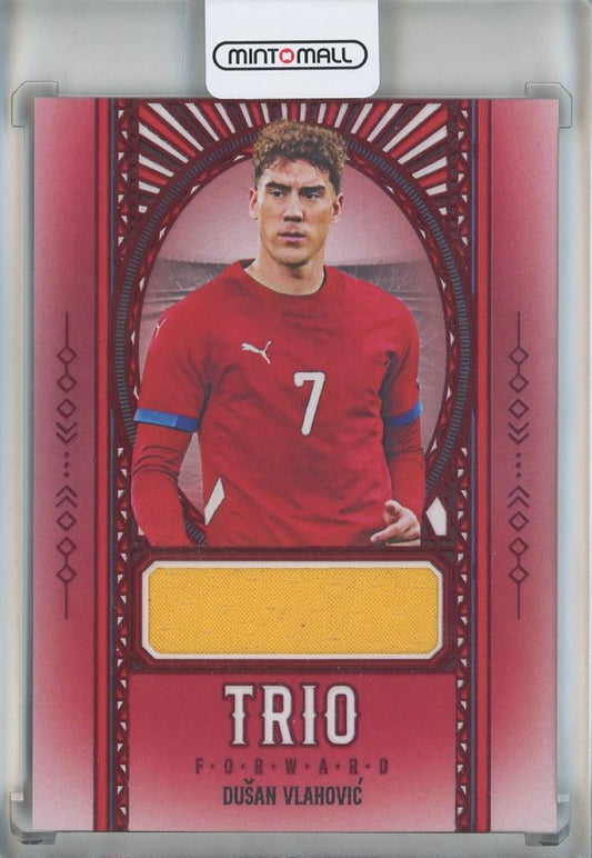 2025 Futera Unique Dusan Vlahovic TRIO trading card numbered 05 out of 05 from Serbia