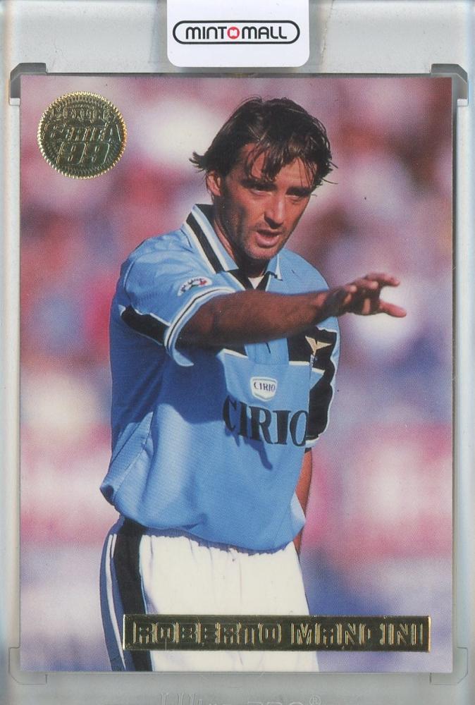 1999 Merlin SerieA Roberto Mancini Gold Lazio football trading card used condition