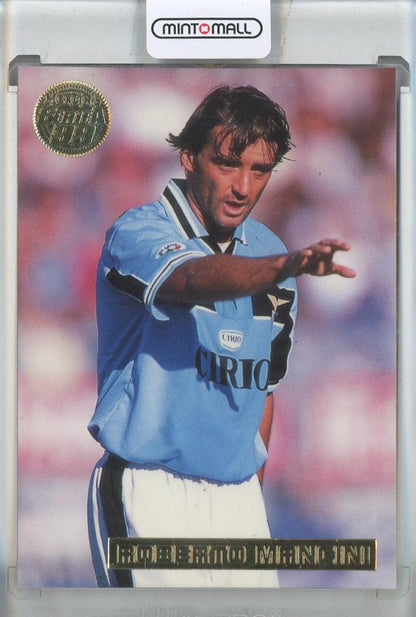 1999 Merlin SerieA Roberto Mancini Gold Lazio football trading card used condition