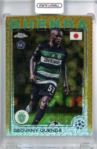 2024-25 Topps Uefa Japan Edition Geovany Quenda Gold Mojo #108 RC28/50 trading card from Sporting Clube de Portugal