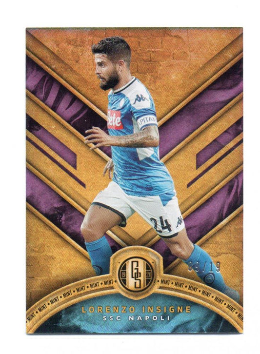 2019-20 Panini Gold Standard Soccer card featuring Lorenzo Insigne Base from September 2019
