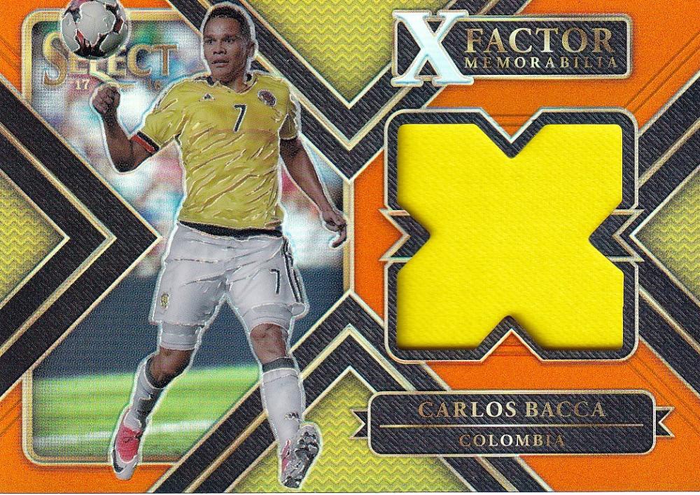2017-18 Panini Select Carlos Bacca Colombia orange X-Factor memorabilia card number 01 out of 75