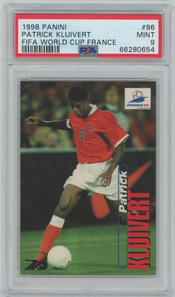 1998 PANINI FIFA World Cup France #86 Patrick Kluivert Netherlands trading card graded PSA9 mint