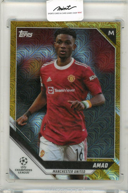 2022 Topps UEFA Champions League Football card featuring Amad Japan edition serial number 05 of 50