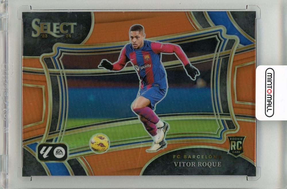 2023-24 PANINI Select La Liga Vitor Roque Orange trading card #23443/49 from FC Barcelona