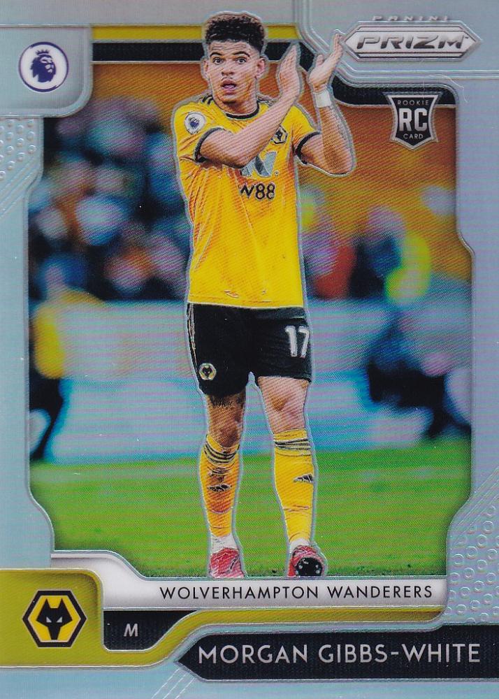 2019-20 Panini Prizm Premier League Morgan Gibbs-White base Silver parallel trading card