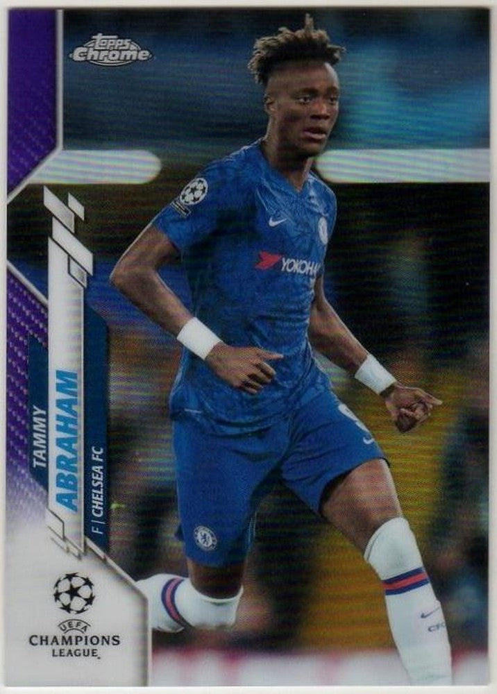 2019-20 Topps Chrome Champions League Tammy Abraham #23 trading card refractor numbered 169 out of 250 with minor damage