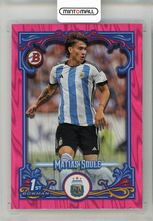 2023 TOPPS Argentina Fileteado Matias Soule Pink #32 Bowman Estrellas20/50 trading card