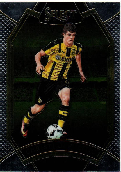 2016-17 Select #287 Christian Pulisic trading card featuring the soccer player in action