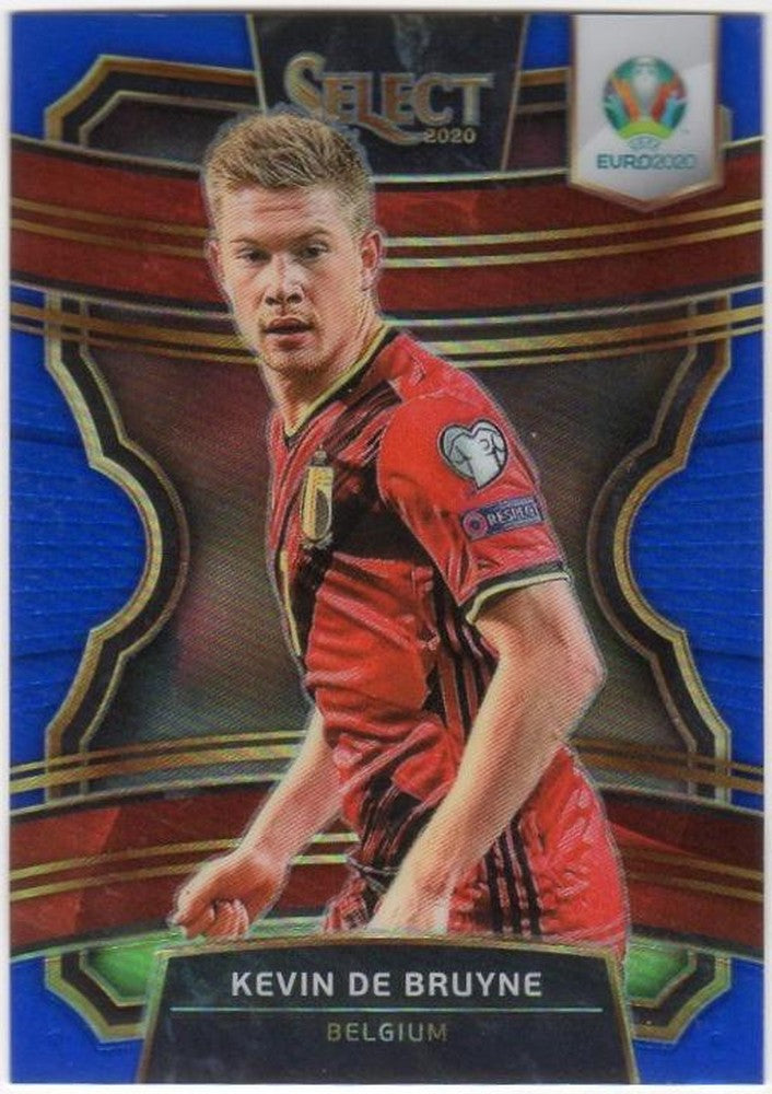 2020 Panini Select UEFA EURO Soccer Kevin De Bruyne No.27 PRIZM card serial numbered 158 of 225