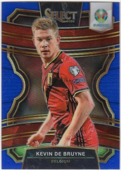 2020 Panini Select UEFA EURO Soccer Kevin De Bruyne No.27 PRIZM card serial numbered 158 of 225