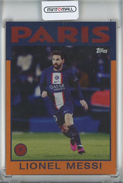 2022-23 Topps Paris Saint-Germain Lionel Messi 1986 Topps #37 Orange Parallels numbered 20 of 25 trading card