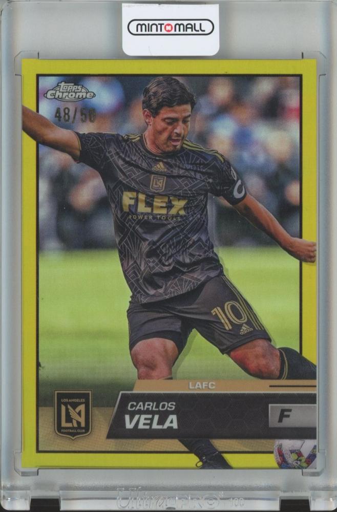 2023 Topps MLS Carlos Vela Base Gold Foil Trading Card Number 69 Numbered 48 of 50