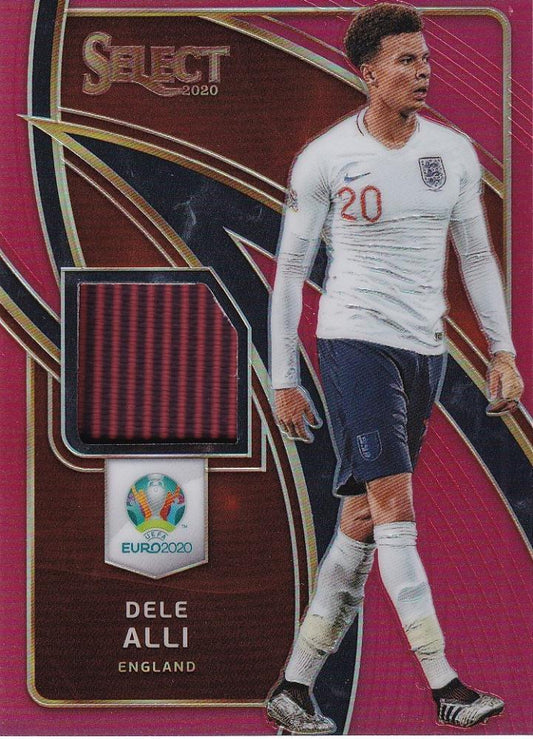 2020 Panini Select UEFA Euro Preview Dele Alli Select Stars Relics Red card serial number 01 of 49