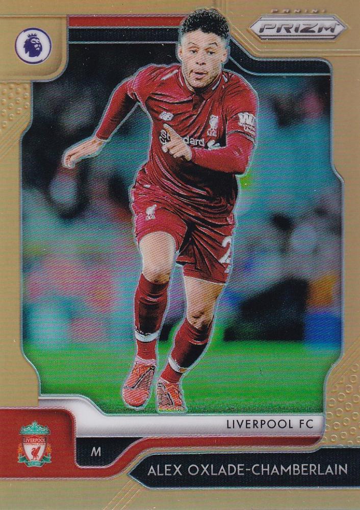 2019-20 Panini Prizm Premier League Liverpool FC Alex Oxlade-Chamberlain base orange trading card 25 of 25