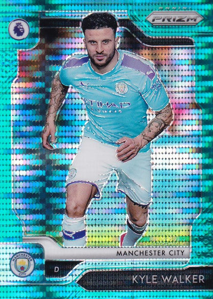 2019-20 Panini Prizm Premier League Kyle Walker Manchester City FC Teal Parallel breakaway card 08 of 35 with minor stain