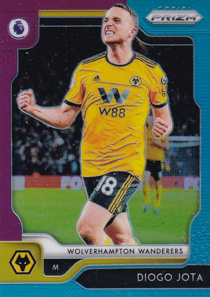 2019-20 Panini Prizm Premier League Diogo Jota base multicolor parallel card Wolverhampton Wanderers
