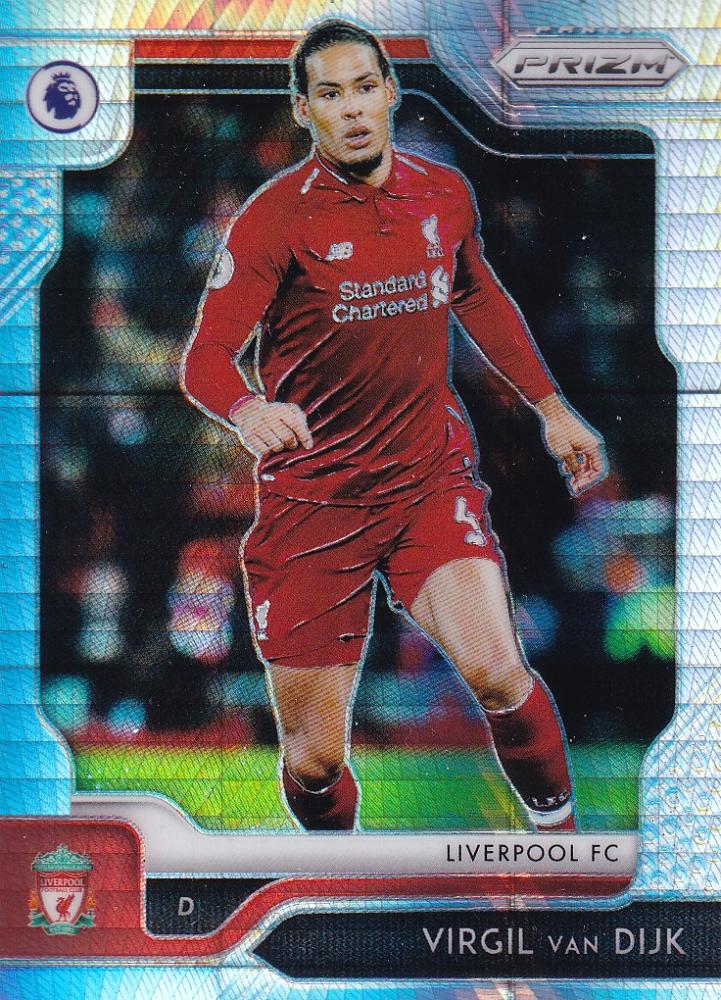 2019-20 Panini Prizm Premier League Virgil van Dijk Liverpool FC Base HyperParallel trading card