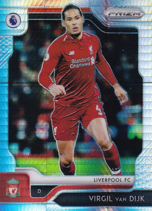 2019-20 Panini Prizm Premier League Virgil van Dijk Liverpool FC Base HyperParallel trading card