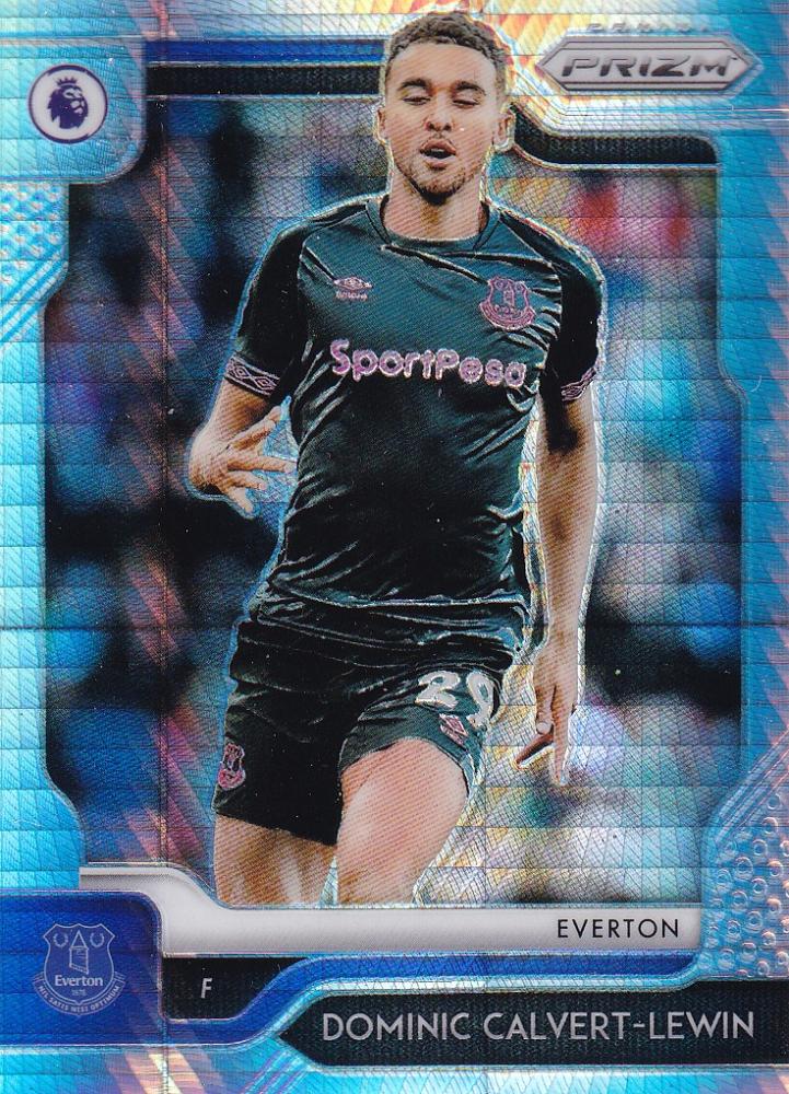 2019-20 Panini Prizm Premier League Everton Dominic Calvert-Lewin Base HyperParallel Version trading card