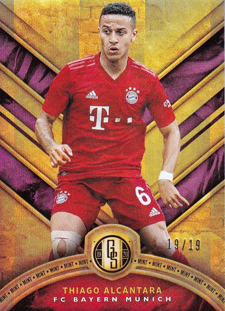 2019-20 Panini Gold Standard Thiago Alcantara Bayern Munich Base card serial 19 of 19 in mint condition