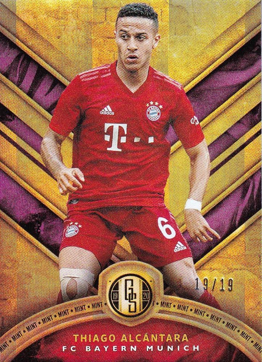 2019-20 Panini Gold Standard Thiago Alcantara Bayern Munich Base card serial 19 of 19 in mint condition