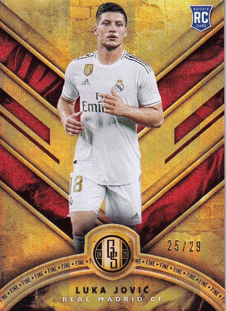 2019-20 Panini Gold Standard League Real Madrid CF Luka Jovic Base Fine Parallel card serial 25 of 29