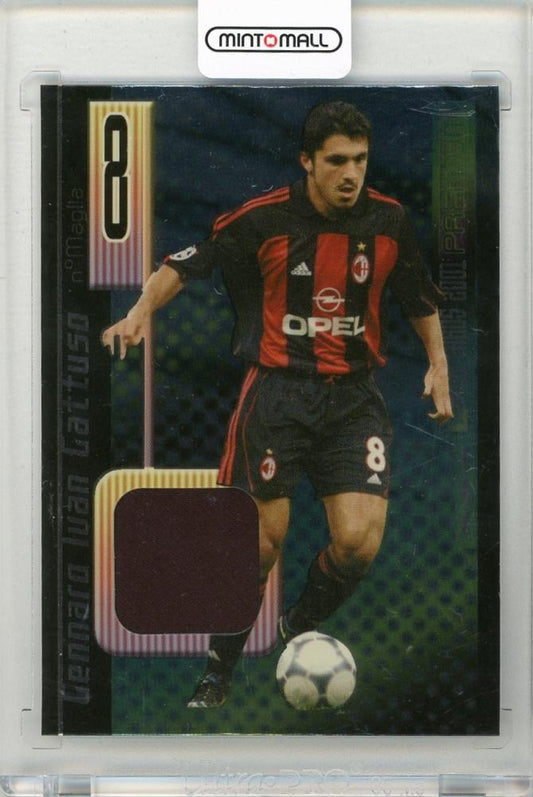 2001 PANINI Calcio Cards Premium Gennaro Gattuso Carta Maglia #C1 AC Milan card front