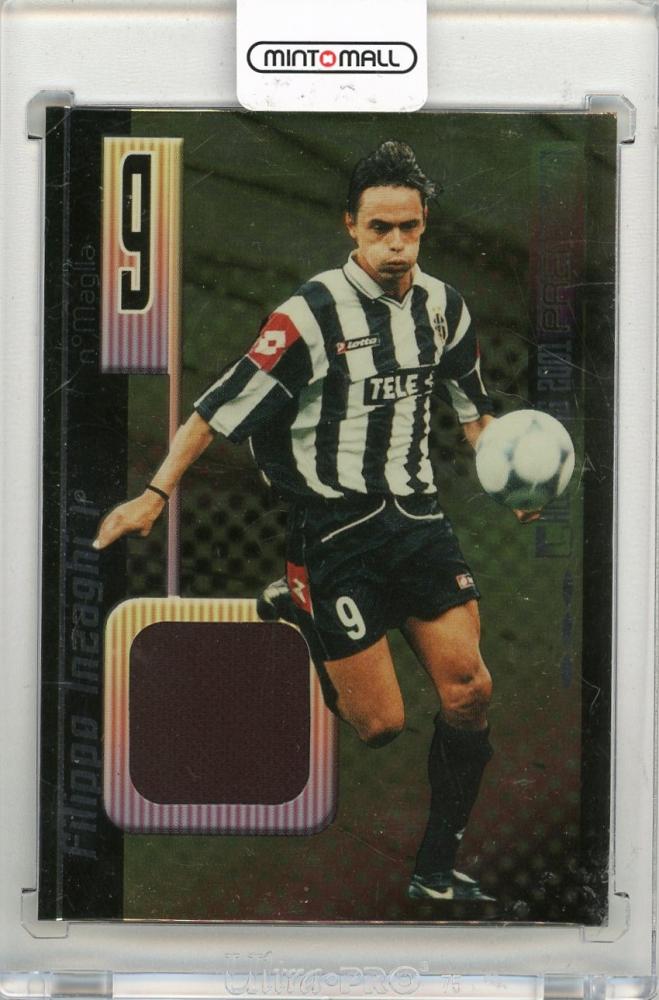 2001 PANINI Calcio Cards Premium Filippo Inzaghi Juventus jersey card #C2 with minor edge stains