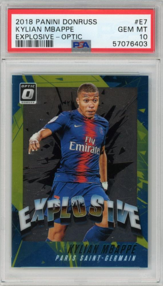 PSA10 2018-19 Panini Donruss Kylian Mbappe Explosive Optic trading card #E7