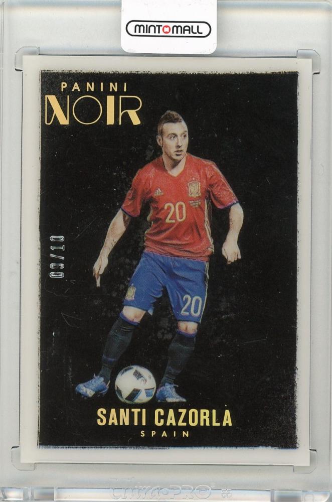 2016-17 PANINI Noir Santi Cazorla Gold Color collectible card serial #8609/10 from Spain