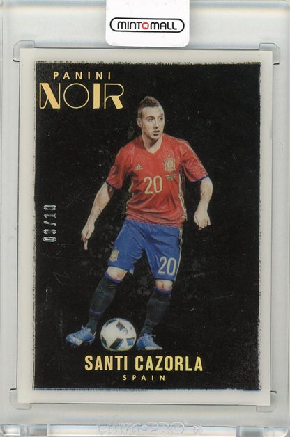 2016-17 PANINI Noir Santi Cazorla Gold Color collectible card serial #8609/10 from Spain