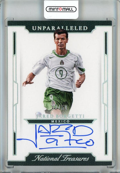 2018 Panini National Treasures Soccer Jared Borgetti Unparalleled Autographs card #U-JBO42/50