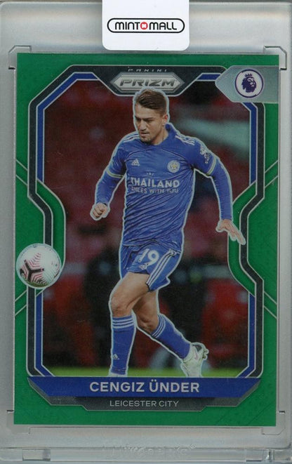 2020-21 Panini Chronicles Leicester City Cengiz Under Prizm Premier League Green parallel card serial 3 of 5