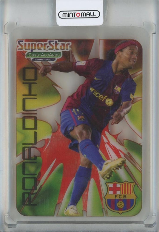 2006-07 Mundicromo La Liga Crystalcards Ronaldinho Super Star trading card #386 from FC Barcelona