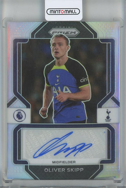 2022-23 Panini Prizm English Premier League Oliver Skipp Signatures Prizms Silver card #5592/99 Tottenham Hotspur