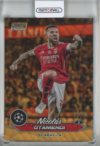 2023-24 Stadium Club Chrome UEFA Champions League Nicolas Otamendi Orange Wave Refractors trading card