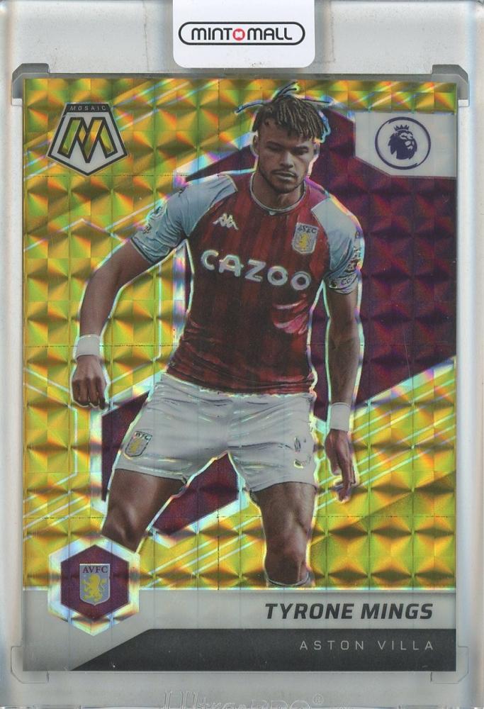2021-22 Panini Mosaic English Premier League Tyrone Mings Mosaic Gold trading card Aston Villa #13003/10