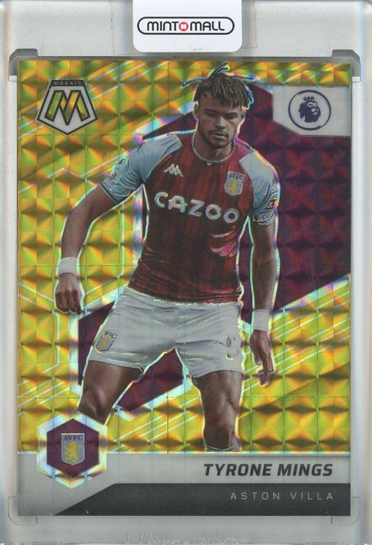2021-22 Panini Mosaic English Premier League Tyrone Mings Mosaic Gold trading card Aston Villa #13003/10